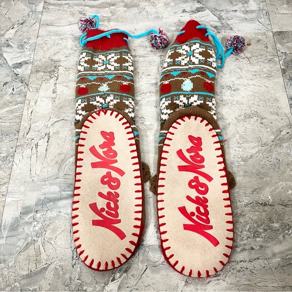Nick & Nora Sock Monkey Slippers NWOT Size S/M 5 - 7.5 - Picture 3 of 7